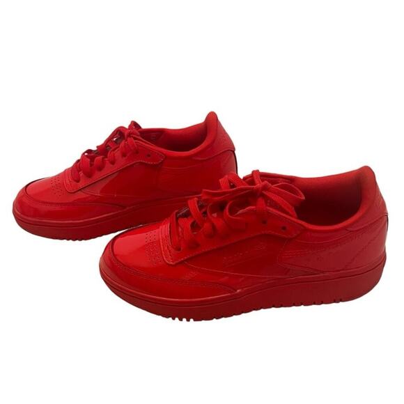 Reebok Women's Cardi Club C Double Low Tops Red Size 8 Street Wear Collaboration - Picture 5 of 11